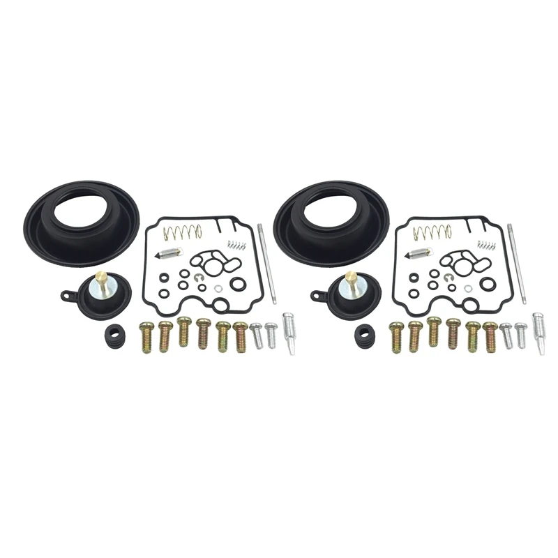 

2Set Motorcycle Carburetor Repair Kit Seal Float Valve Pilot Screws Plunger Piston Diaphragm for Yamaha TDM850 1991-1999