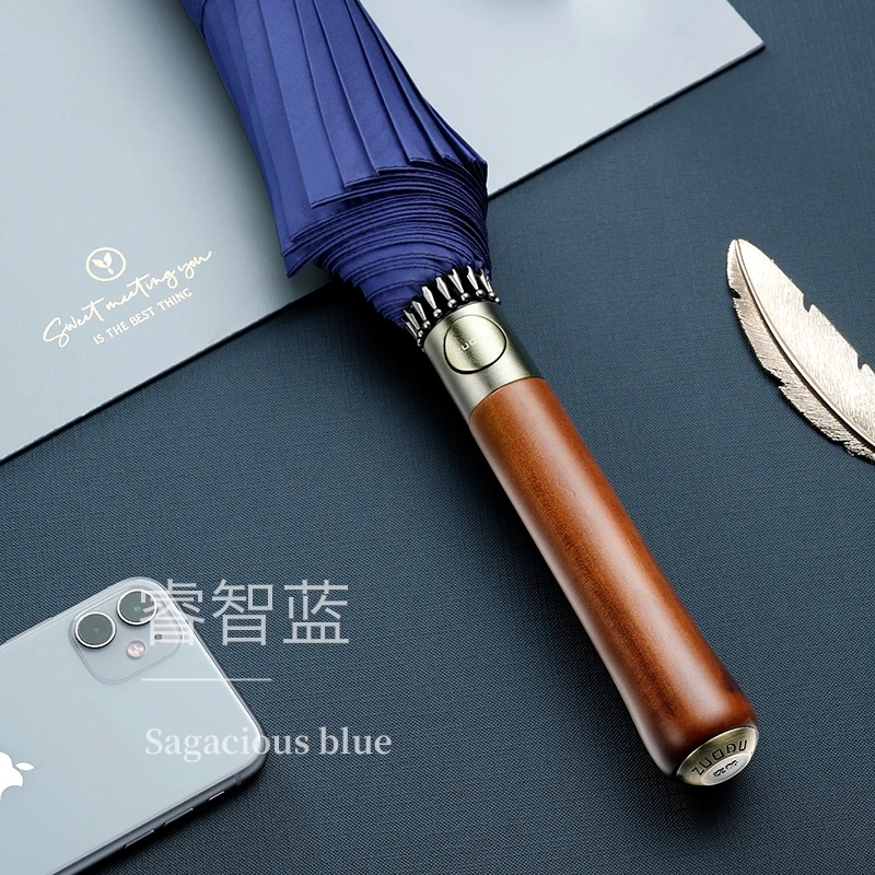 Economici Ombrello Da Esterno Antivento Pieghevole Automatico Manico Lungo Ombrello Da Pioggia Dritto Uomo Affari Paraguas Prodotti Per La Casa DF50YS