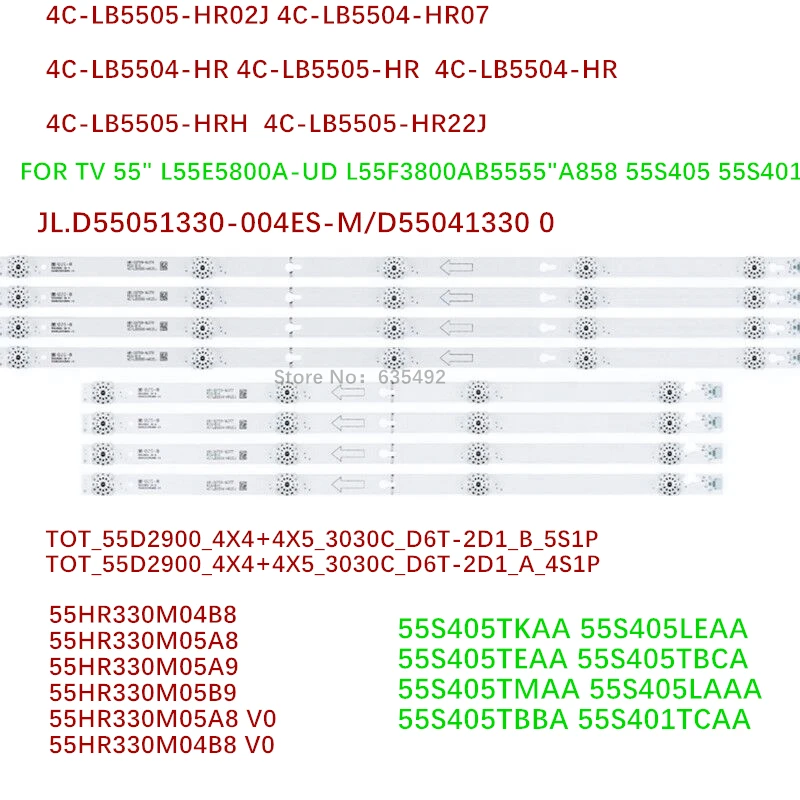 Светодиодный ная подсветка 4C-LB5505-HR02J 4C-LB5504-HR07 для L55E5800A-UD 55S405TKAA 55S405LEAA 55S405TEAA 55S405TBCA