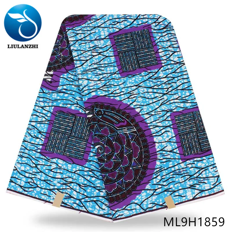 

LIULANZHI Cotton wax fabrics 6yadrs/lot Hot sale nigerian real wax fabric prints batik fabric free shipping ML9H1856-ML9H1869