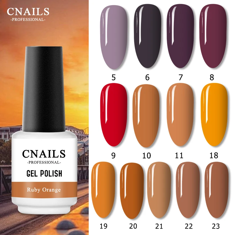 

2022 New CNails 8ml Gel Nail Polish All For Manicure 13 Colors Soak Off UV Gel Semi-Permanant Varnish Fashion Nail Art Primer