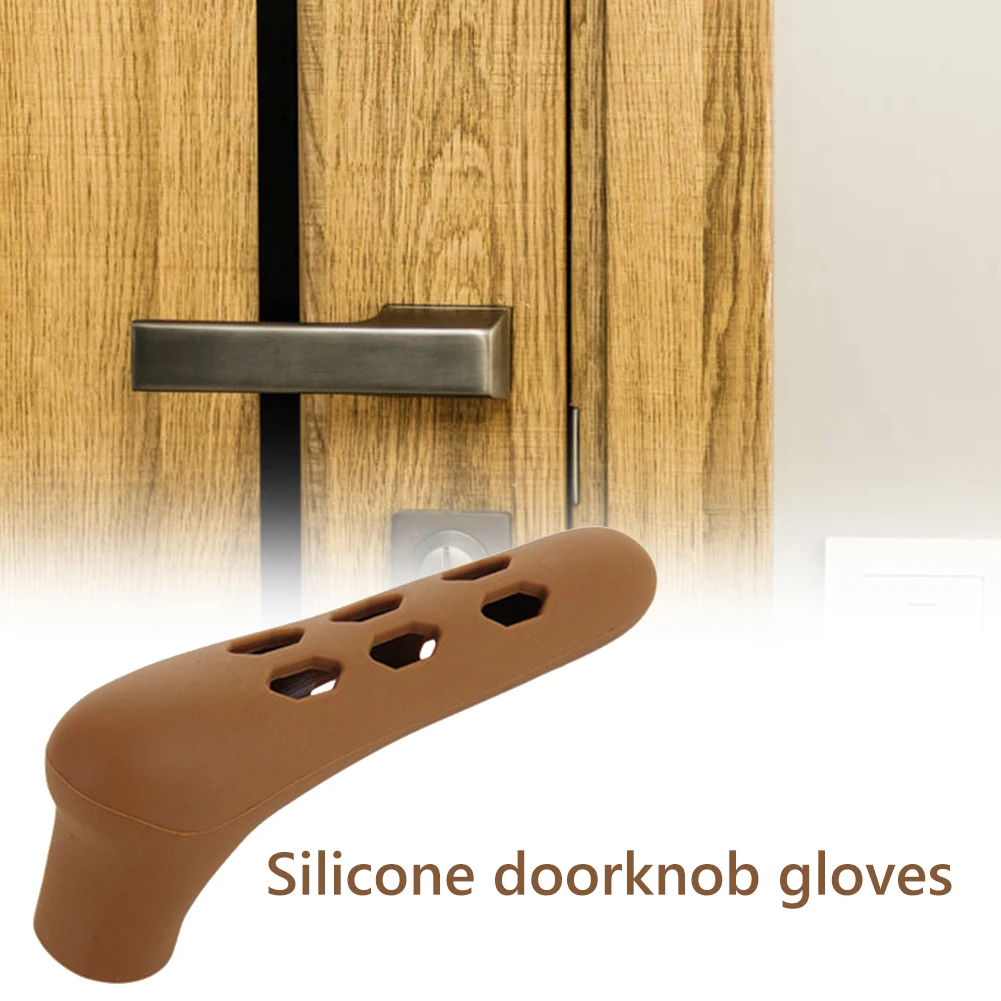 

Soft Anti-Collision Silicon Door Handle Doorknob Baby Child Crash Protection Safe Door Knob Covers Handle Gloves Guard Protector