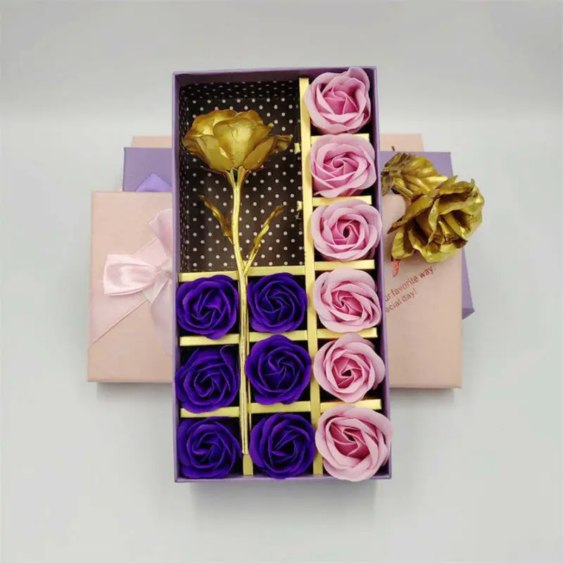 Женский мыло с покрытием из розового золота Романтичный подарок на день Святого