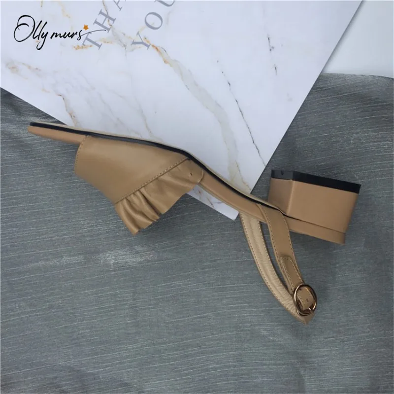

OllyMurs New Fashion Style Women Summer Gladiator Sandals Open Toe Buckle Strap Thick Med Heel Women Sandals Casual Shoes Woman