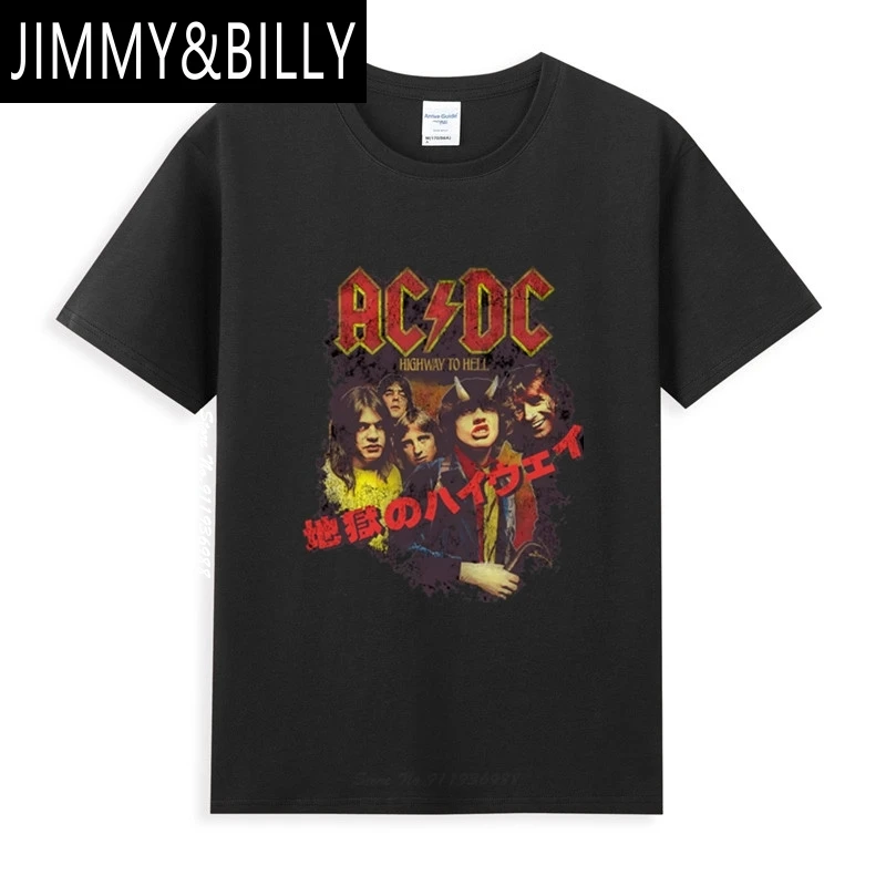 

AC DC Highway Kanji Men's Regular Fit Logo Classic Black New T-Shirt Newest Summer Popular Tees Shirt Tops Novel Unisex
