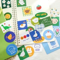 pcs Cute Fresh Korean Stickers Aesthetic Bullet Journaling Accessories Mobile Phone Case Deco Patterns Waterproof Stickers