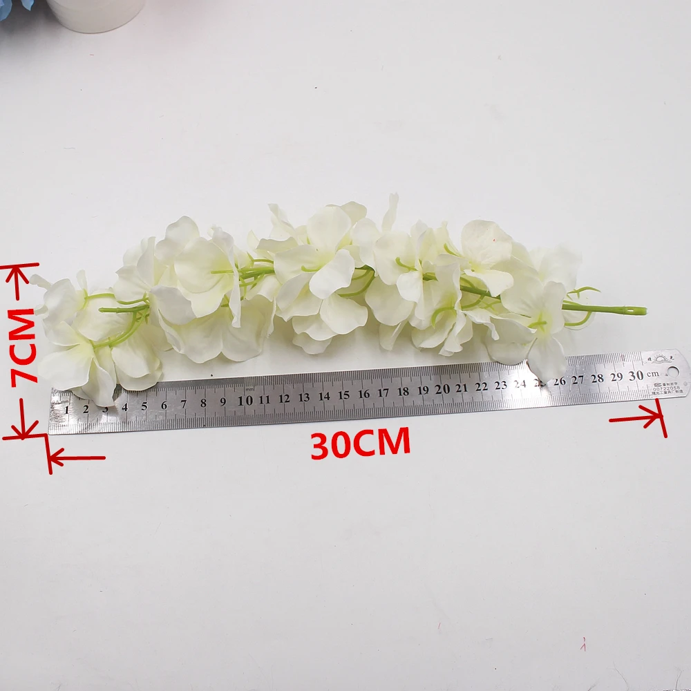 Wholesale 10pcs Rattan Strip Wisteria Artificial Flower Vine For Wedding Home Party Kids Room Decoration DIY Craft Fake Flowers
