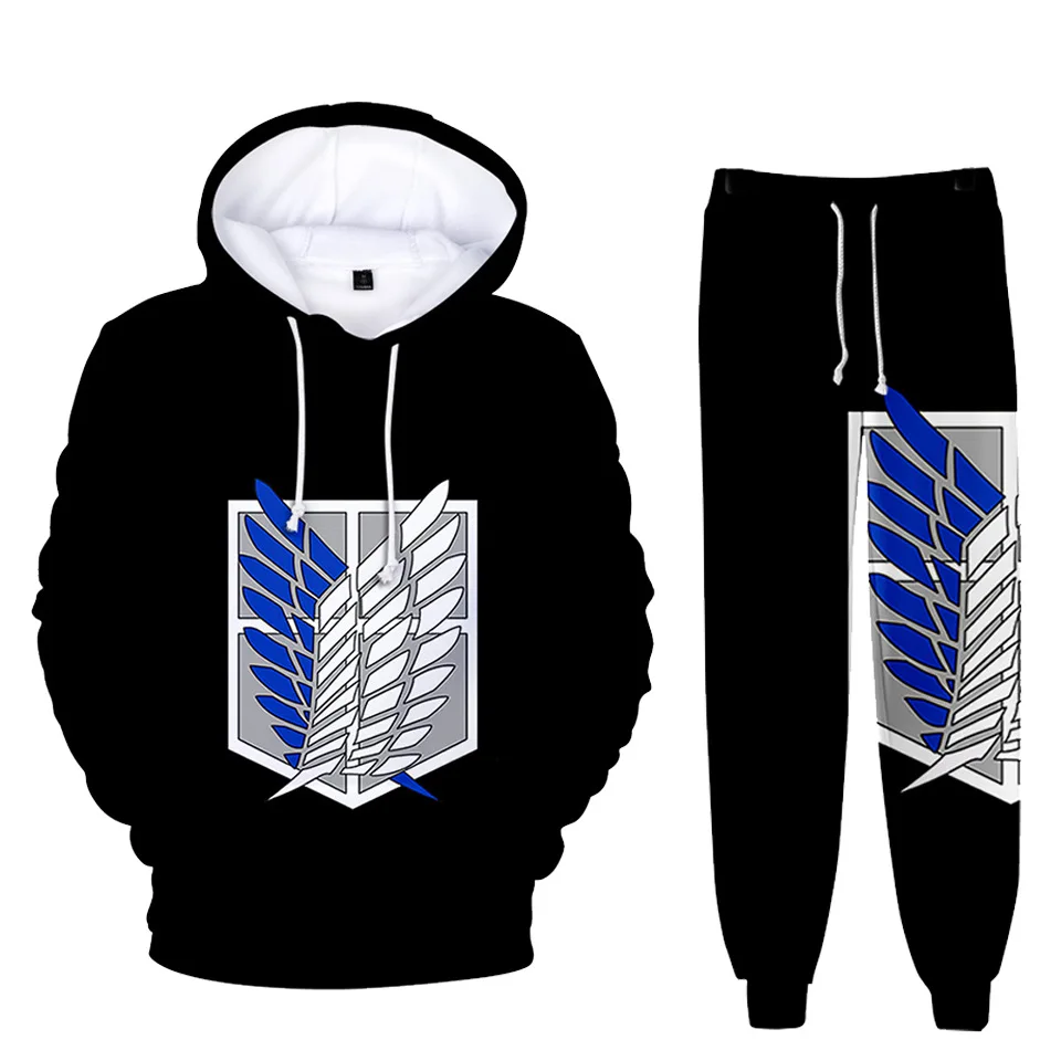 

Толстовка мужская с капюшоном «атака на Титанов», свободные пуловеры, повседневные штаны в стиле оверсайз, свитшот, стандартный пуловер, ху...