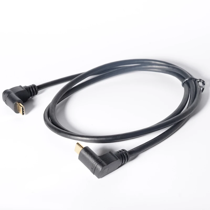 USB C к Type кабель 3 1 Угловой Мужской Женский Quick Charge 20 в 3A USB-C быстрый зарядный