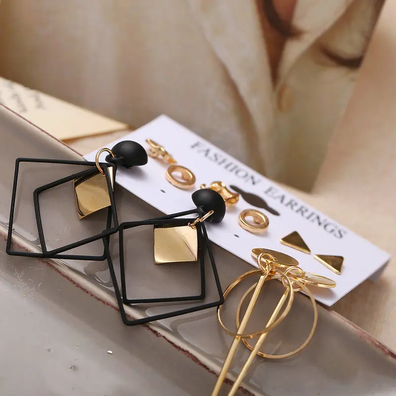 

5 Pairs Fashion Earrings The New Of Creative Tassel For Women Bohemian Elephant Ring Set 2020 Dangler DIY Jewelry