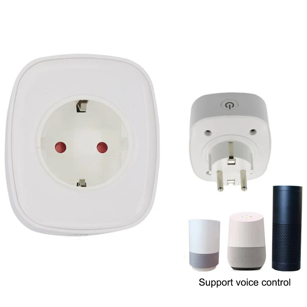 Беспроводная штепсельная розетка с Wi Fi и защитой от перенапряжения голосовое
