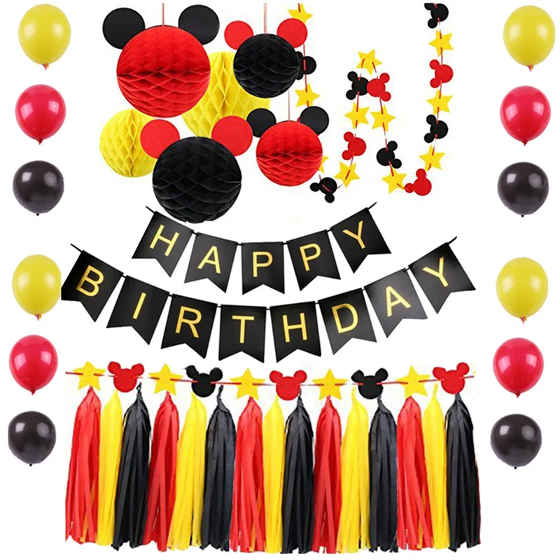 Набор украшений для вечеринки на день рождения с милыми ушками мышки