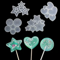 new lollipop silicone mold various starroundheart shape chocolate candy cake moulds birthday cake diy baking decorating tool