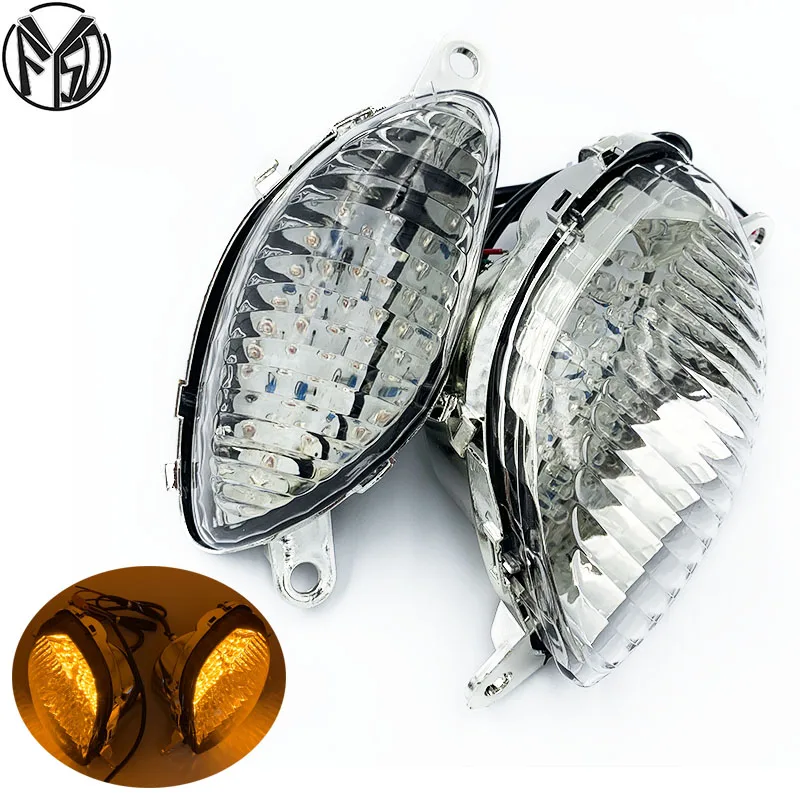 Передний указатель поворота мотоцикла для Suzuki Hayabusa GSXR1300 1999-2007, мигающий индикатор GSX1300R 2003 2004 2005
