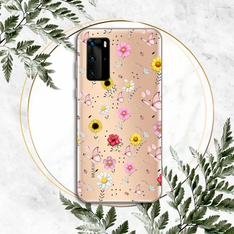 

butterfly High-quality design patterns Phone Case Transparent for Huawei P honor 8 10i 20 30 40 smart 2019