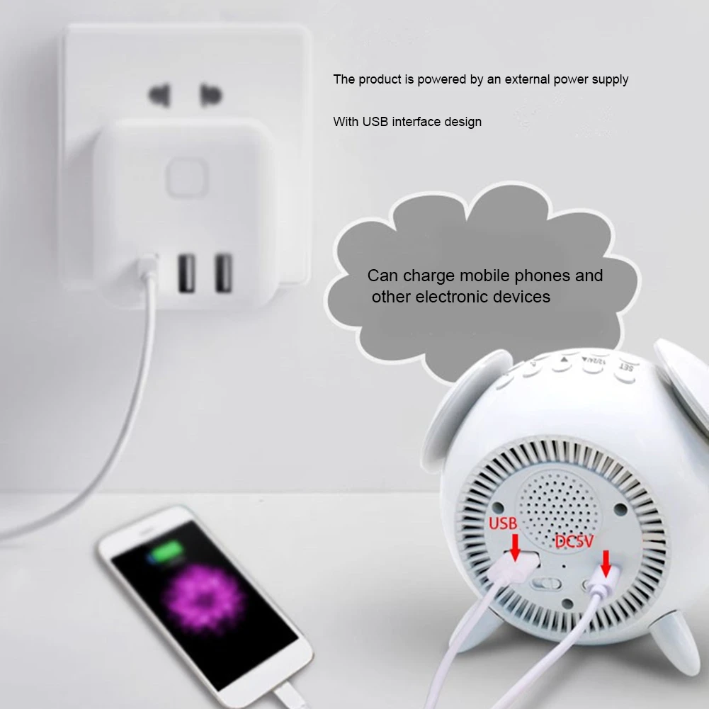 Светодиодные цифровые часы будильник Настольная лампа с солнечным режимом