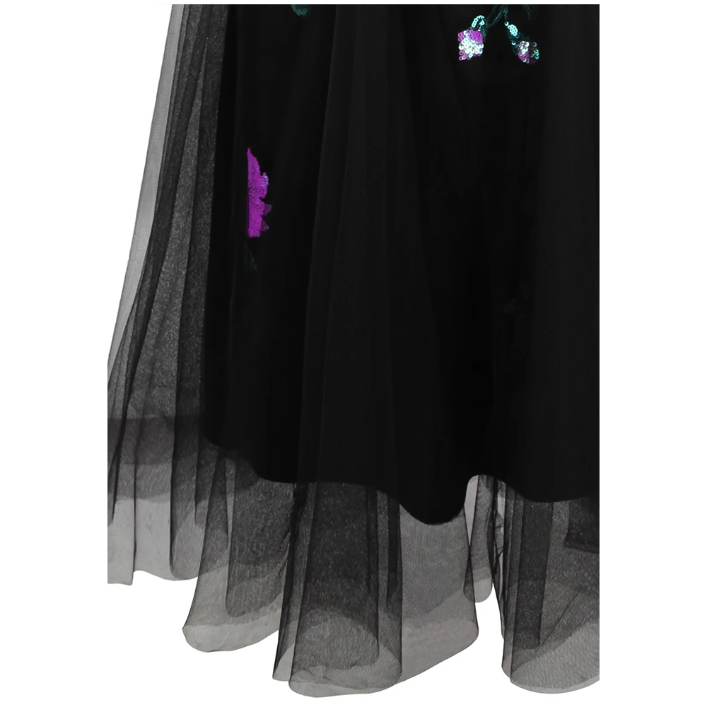 Angel-fashions вечернее платье с v-образным вырезом и цветами и блестками, вечерние платья, иллюзионное платье 452