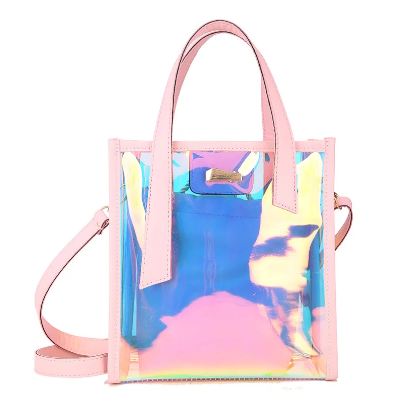 

Fashion Shoulder Messenger Bag Crossbody Bag 2021 Lady New Tide Laser Evening Transparent Small Composite Bag Women