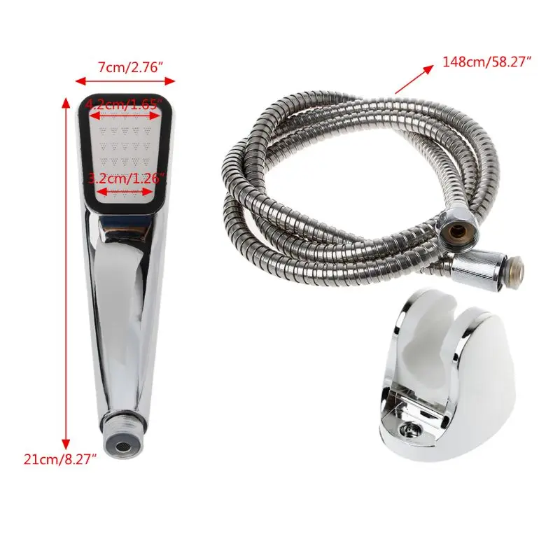 

2021 New 300 Holes Shower Head Water Saving High Pressurized Bathroom Handheld Shower Set