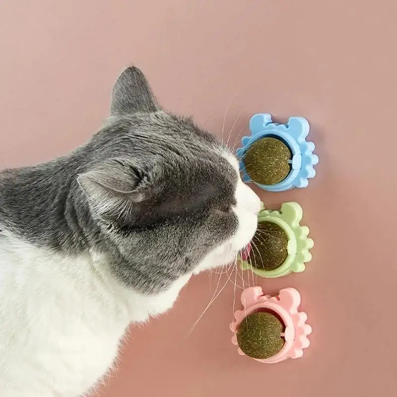 

Plastic Rotating Crab Catnip Ball Molar Teeth Cleaning Cat Mint Toy Happy Sticky I5S3 Self-Adhesive Interactive Chew S9G4