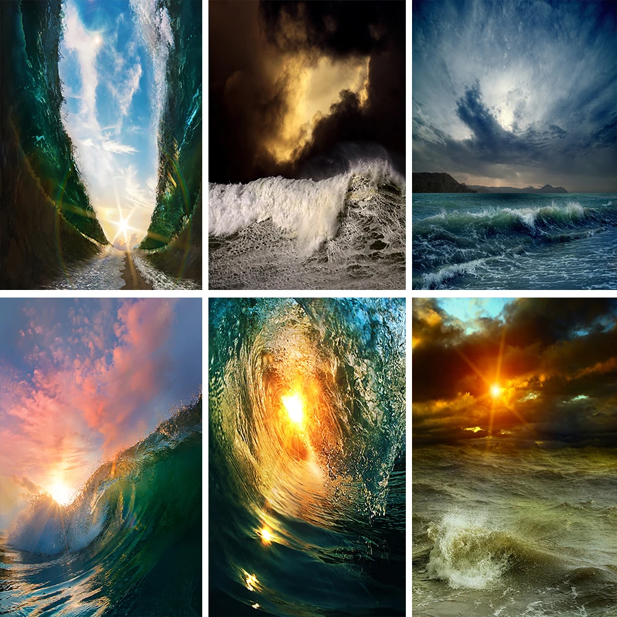 Nitree виниловый красивый пляж Морская волна Печать Фото Студия фотография фон