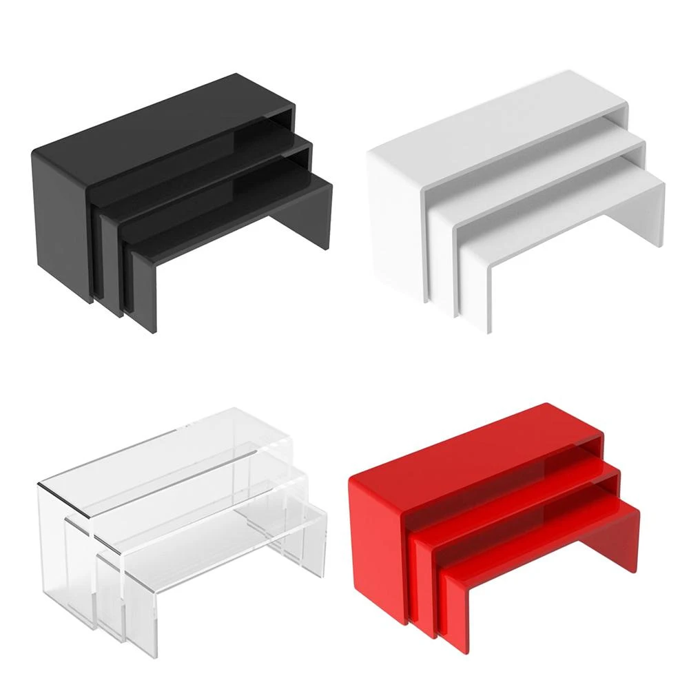 

3 Pcs/Set Display Rack Acrylic Counter Window Hat Shoe Glasses Display Rack Cabinet Jewelry Storage Rack Shelf Home Storage Rack