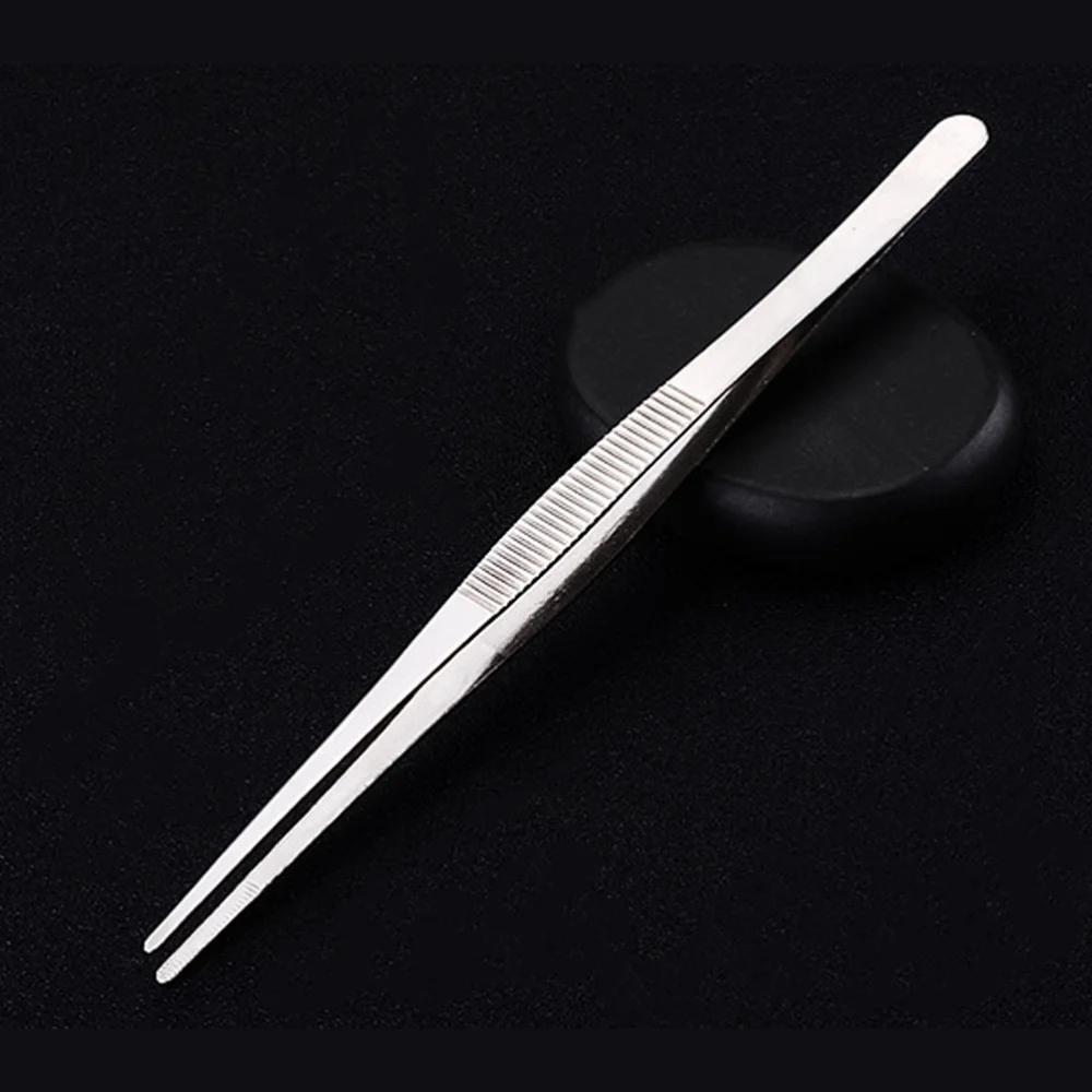 

2pcs Stainless Steel Straight Tweezers Multifunctional Nippers Useful Repair Mounting Tools for Daily Use