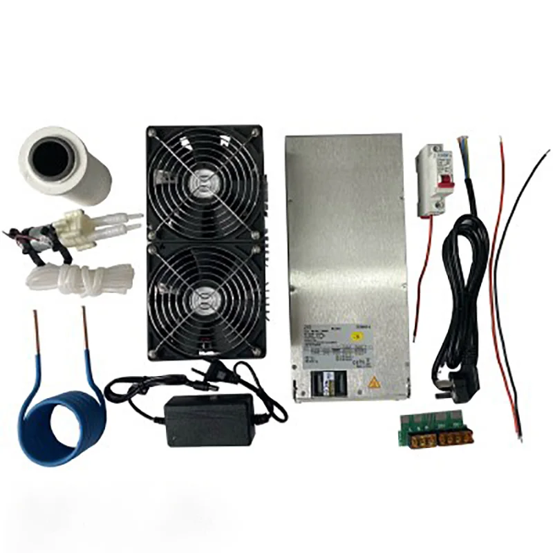 

2500W ZVS Induction Heater Induction Heating PCB Board Heating Machine Melted Metal + Coil Mayitr+ Crucible+Pump+Power Supply