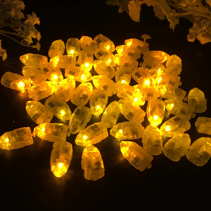 Синие светодиодные лампы 50 шт./лот Светильники для воздушных шаров бумажные