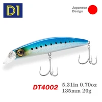 d1 lipless minnow lures 135mm 20g jackbait wobblers floating hard bait pike seabass perch artificial fishing tackle