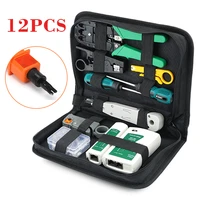network wire repair maintenance tool kit set 12 in 1 phone cable crimper