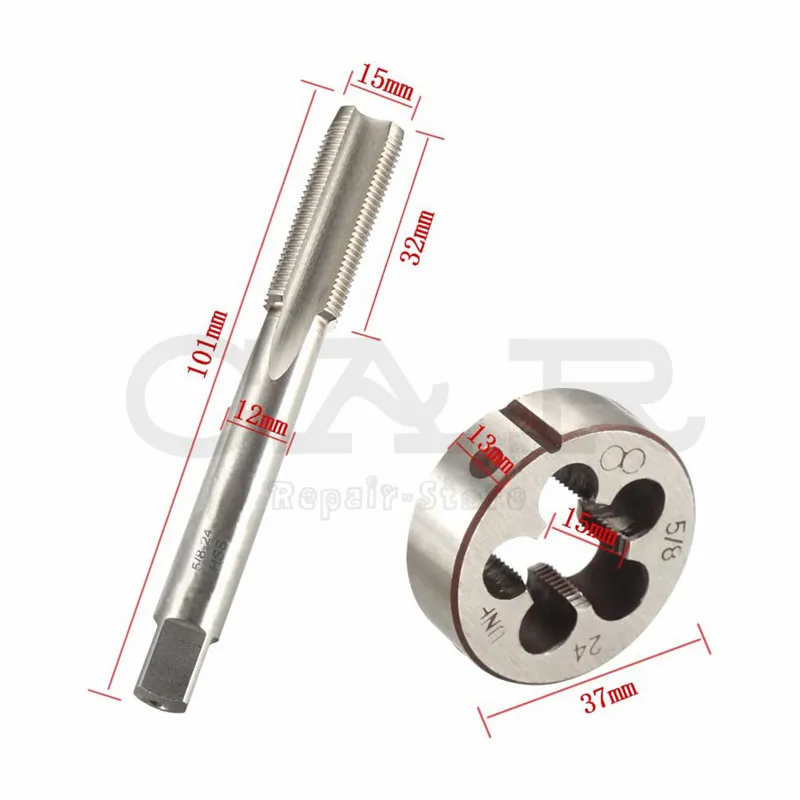 5/8"-24 Tap and Die Set UNF High Speed Steel Threading Gunsmithing 5/8" x 24 New 5/8 Gunsmith Herreria thread Dies | Автомобили и