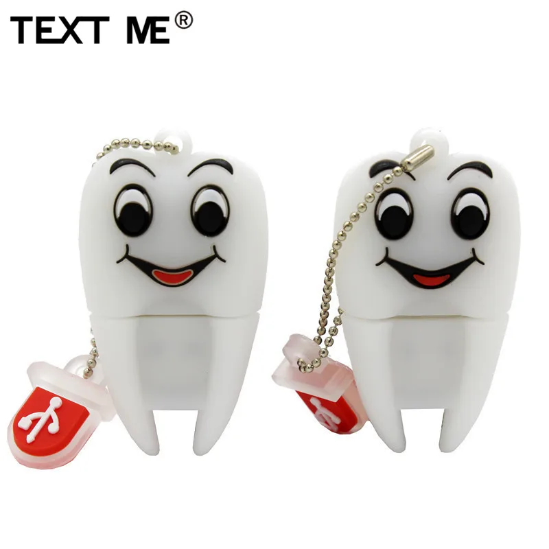 TEXT ME мультфильм 2 Модель зуб usb 0 флэш накопитель 4 ГБ 8 16 32 64 флешка|USB