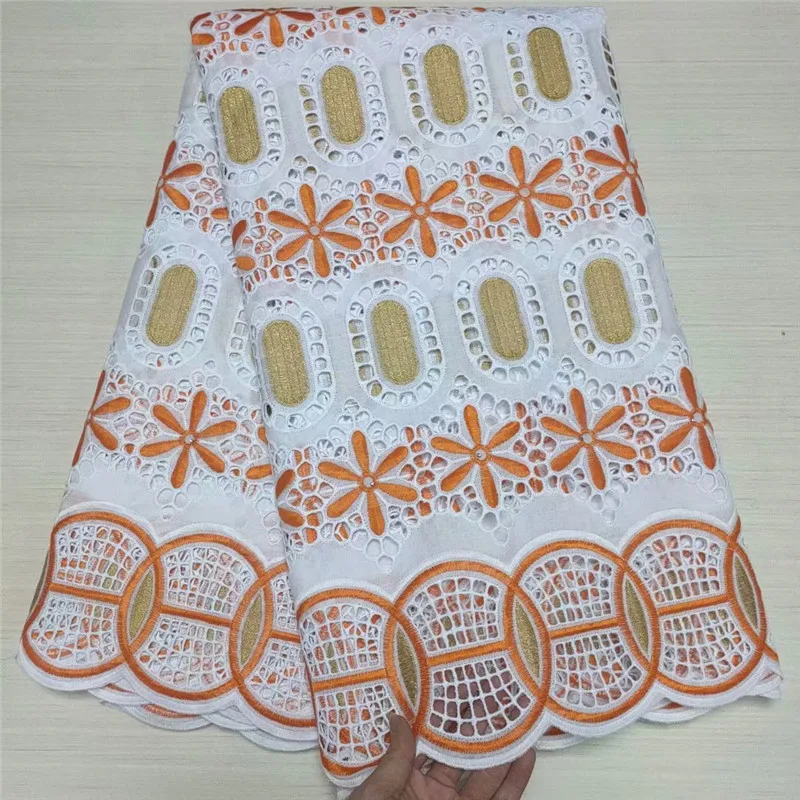 

Nigerian Cotton Swiss Voile Lace Material 2021 High Quality Embroidered African Dry Lace Fabric For Women Dress TY120-370