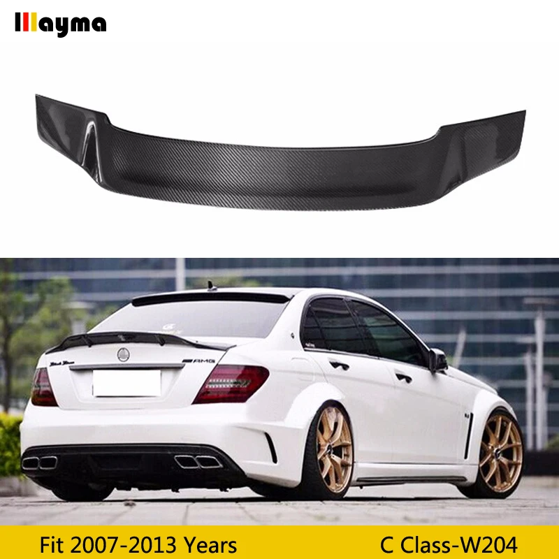 Стиль Renntech углеродное волокно задний спойлер для багажника Benz W204 C180 C200 C220 C250 4