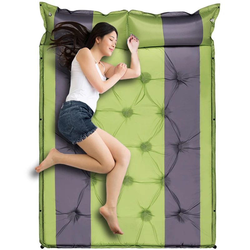 

LEVORYEOU Double Self Inflating Camping Sleeping Pad Mattress With Pillows Lightweight thickenFoam For Hiking Picnic Outdoor Mat