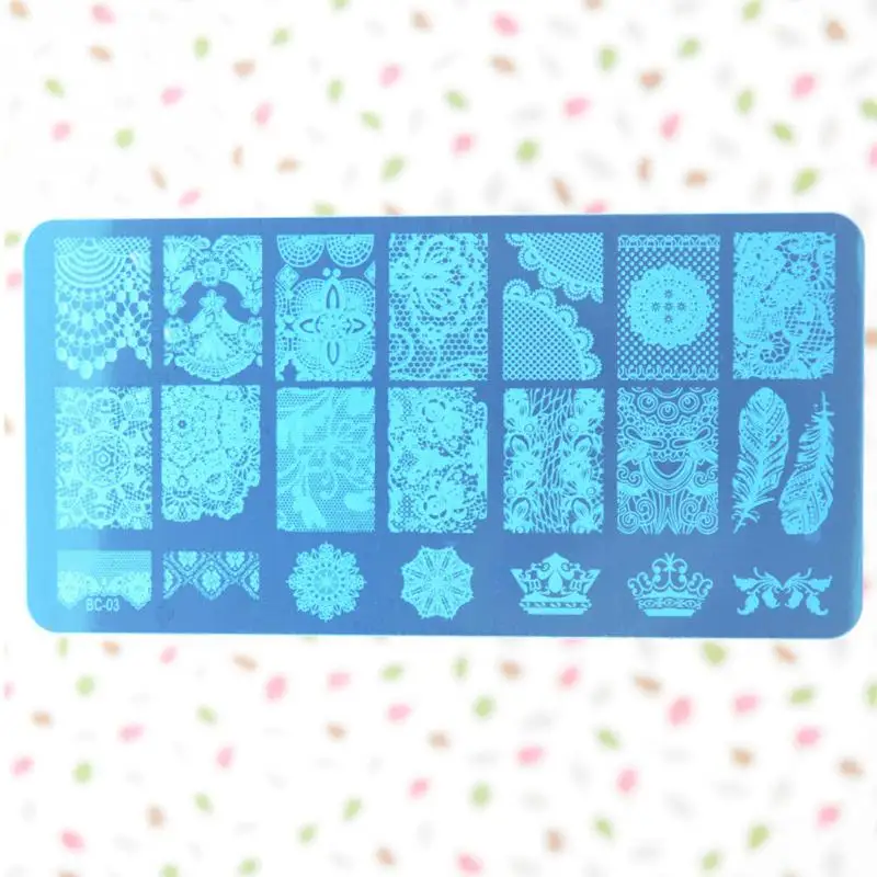 1 шт. штамповка для ногтей печатная пластина дизайна DIY шаблон пластины маникюра