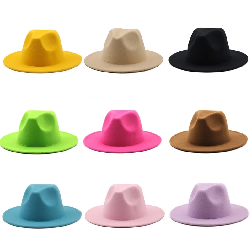 

Британский однотонный джазовый Топ M89E, модная винтажная шляпа с широкими полями, теплая классическая