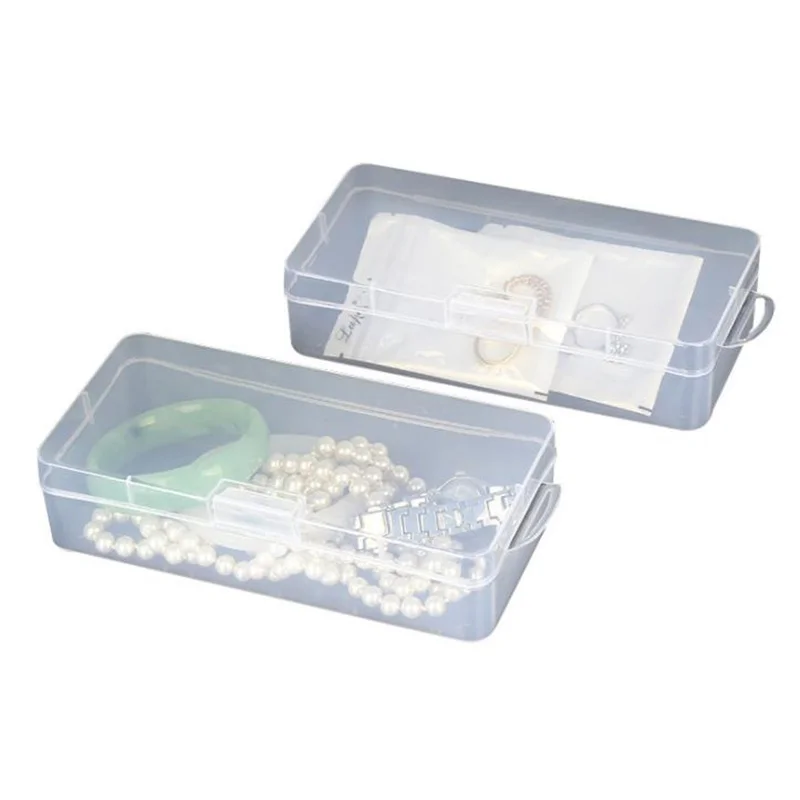 50 шт. пластиковые коробки для хранения ювелирных изделий прямоугольная