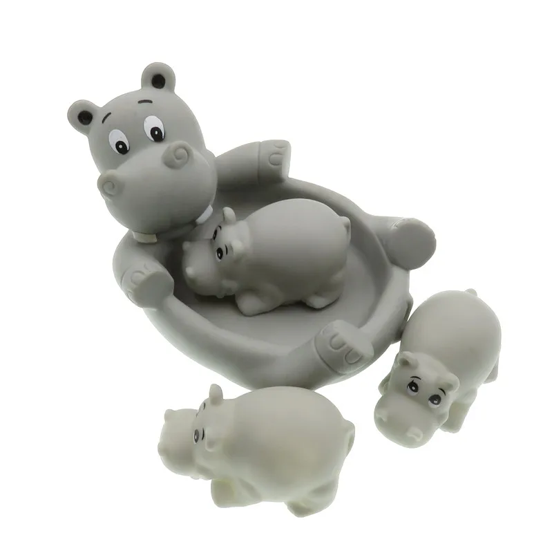 4 шт./лот игрушки для плавания с животными красочная мягкая плавающая резиновая