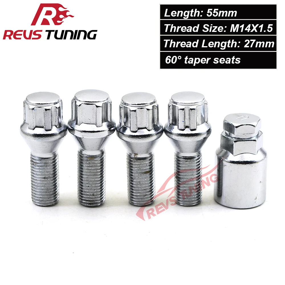 4 шт. противоугонные автомобильные гайки с блокировкой колеса M14X1.5 адаптером|wheel