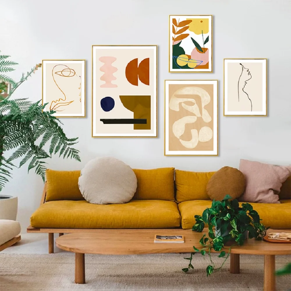 Скандинавская Абстрактная Картина на холсте постер и печать галерея настенные