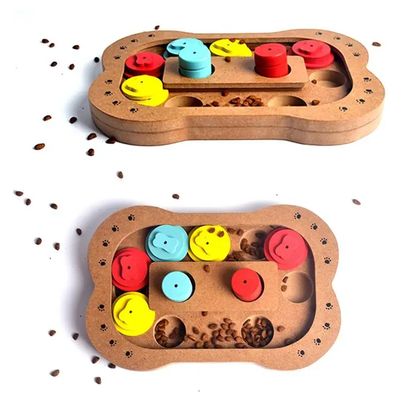 Деревянная кормушка для кошек и собак игрушка тренировки интеллекта ищем еду