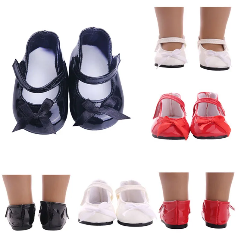 7.5CM Leather PU Princess Party Shoes Fit 18Inch American 43cm Baby Doll Clothes Accessories Girls Toys Generation Birthday Gift | Игрушки и