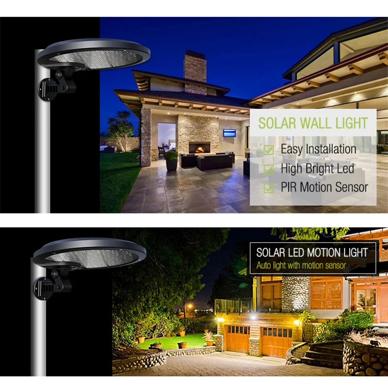 

Newly Rotatable Solar Lights Outdoor LED Lamp Motion Sensor IP65 Waterproof for Garage Patio Garden Driveway Yard