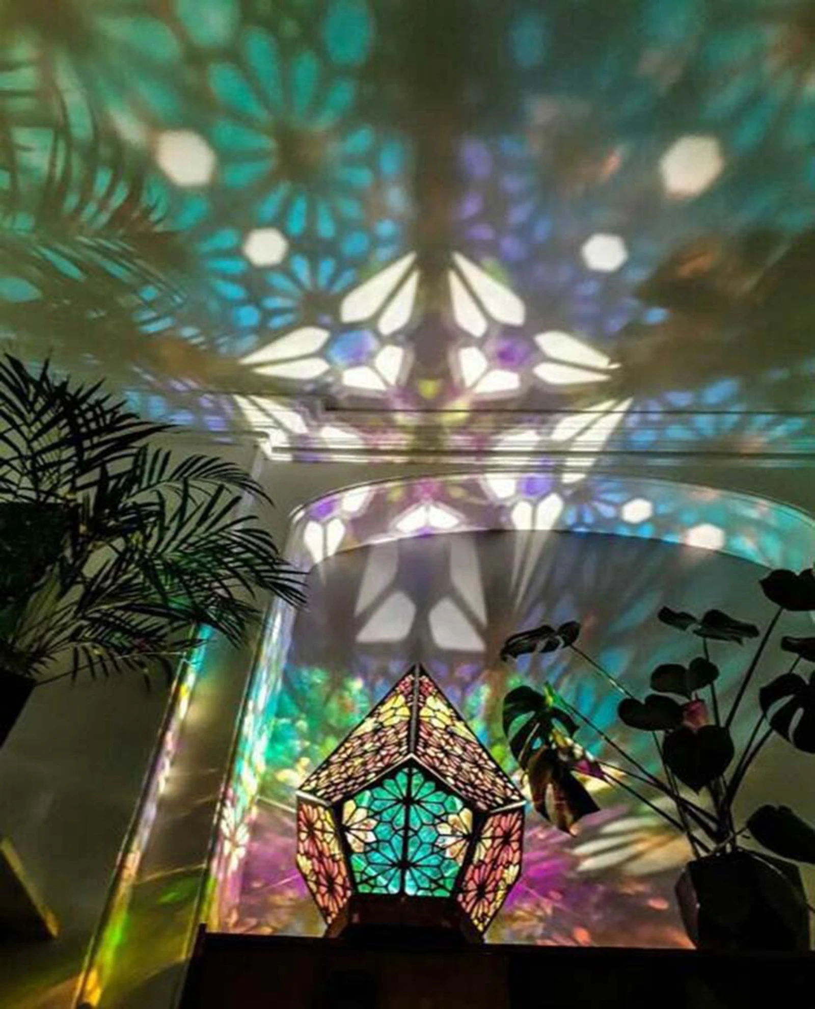 Напольная пластиковая лампа в богемном стиле декоративный светильник подарок