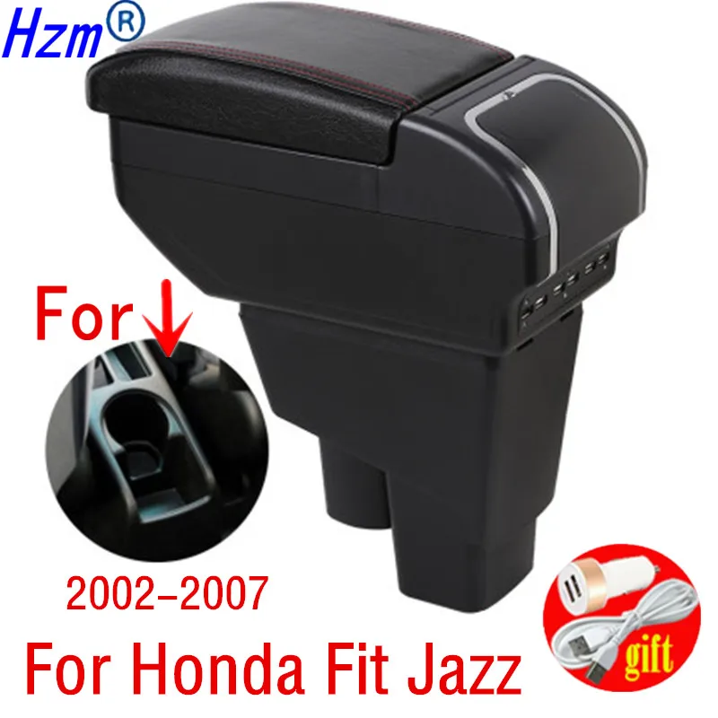 Подлокотник центральный подлокотник для Honda Fit Jazz 2002-2007 с USB-зарядкой | Автомобили