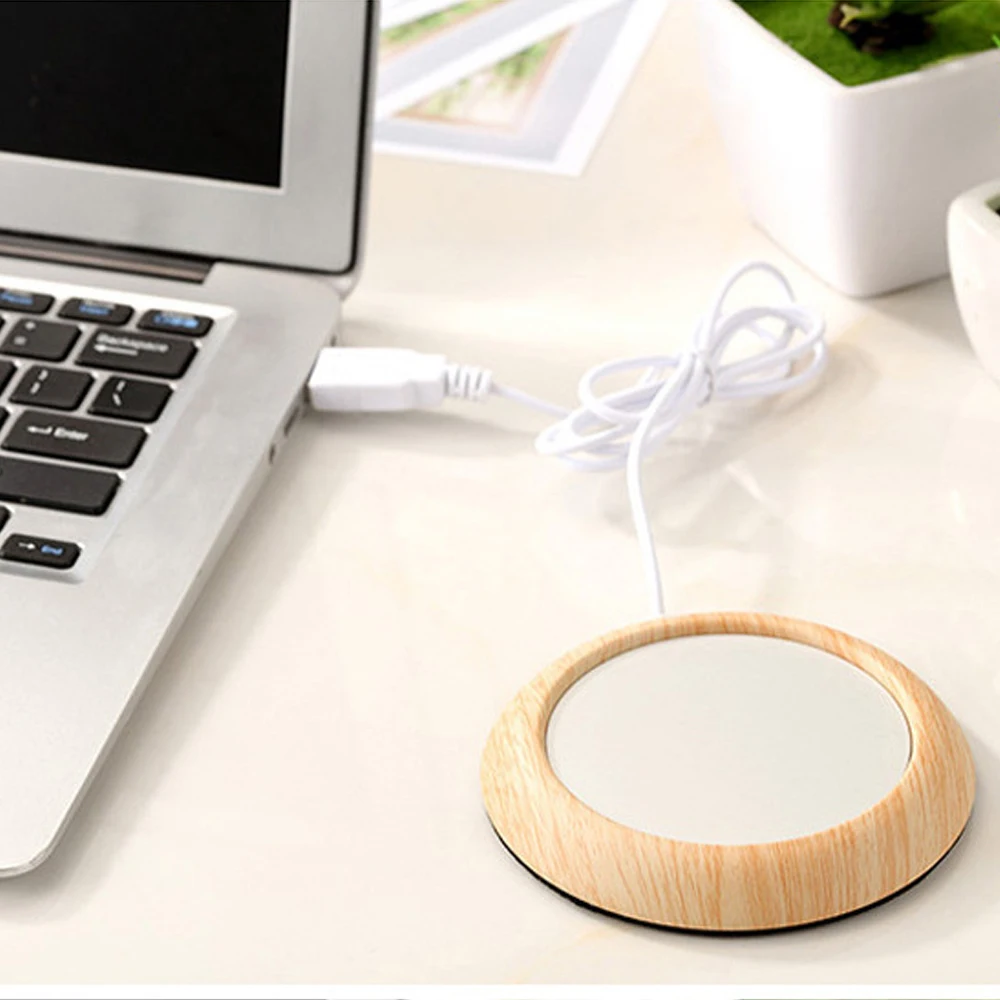 1 шт мини переносной древесины USB грелка для подогрева чашек usb-подогрев чашка с