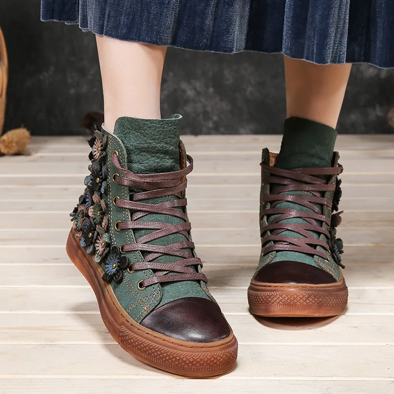 

Новинка Осень-зима 2020, короткие ботинки из воловьей кожи с высоким верхом в стиле девушки Мори, художественные ботинки в стиле ретро на плос...