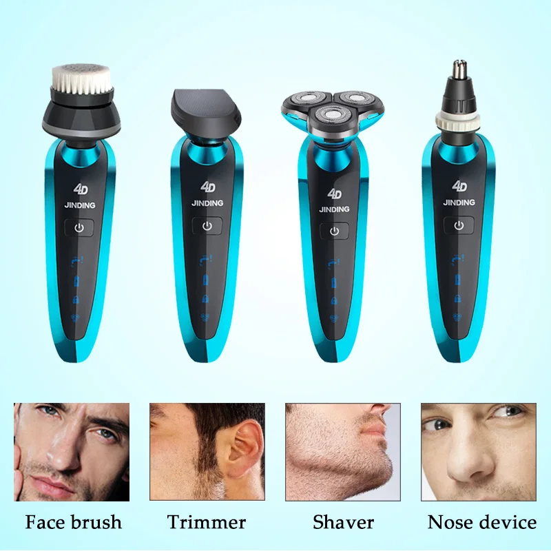 Оригинал 3 лезвия бритва перезаряжаемая электрическая Водонепроницаемая 4D